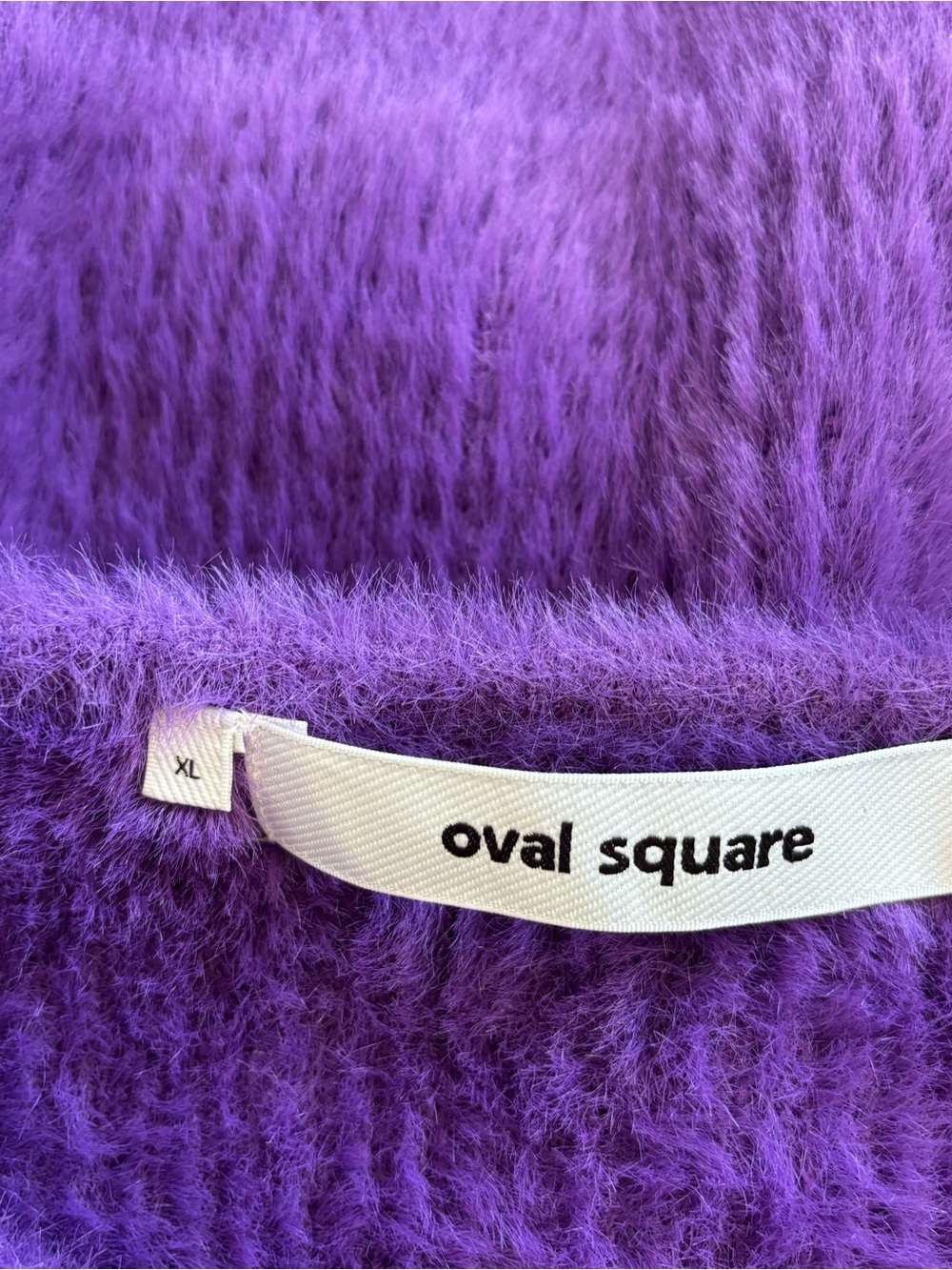 Anthropologie Oval Square Young Knit Pansy Purple Crop Sweater - Picture 7 of 7